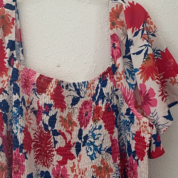 BloomChic floral Backless Square neck Midi Dress Plus Size 22-24 - Picture 7 of 8